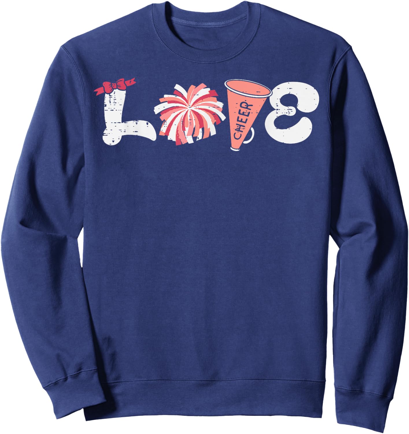 Cheerleader Love Cheerleading Cheer Squad Women Girls Kids Sweatshirt - Sweatshirt | Navy