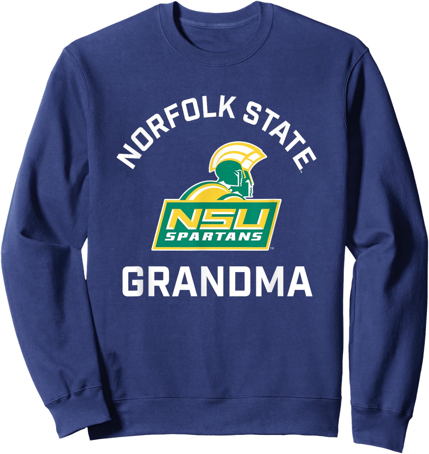 Norfolk State University Spartans Arched Grandma Sweatshirt - Sweatshirt | Navy