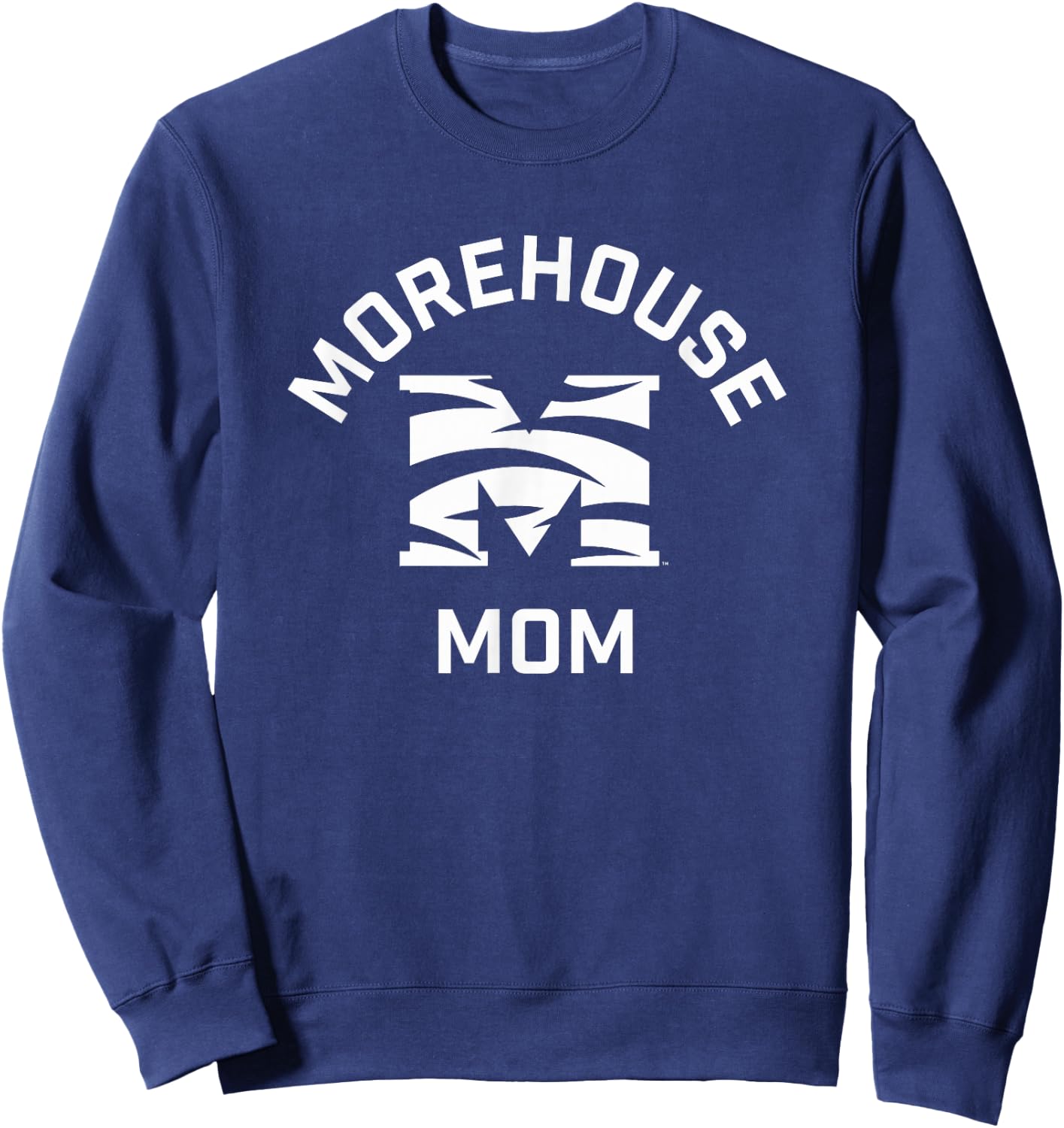 Morehouse College Maroon Tigers Arched Mom Sweatshirt - Sweatshirt | Navy