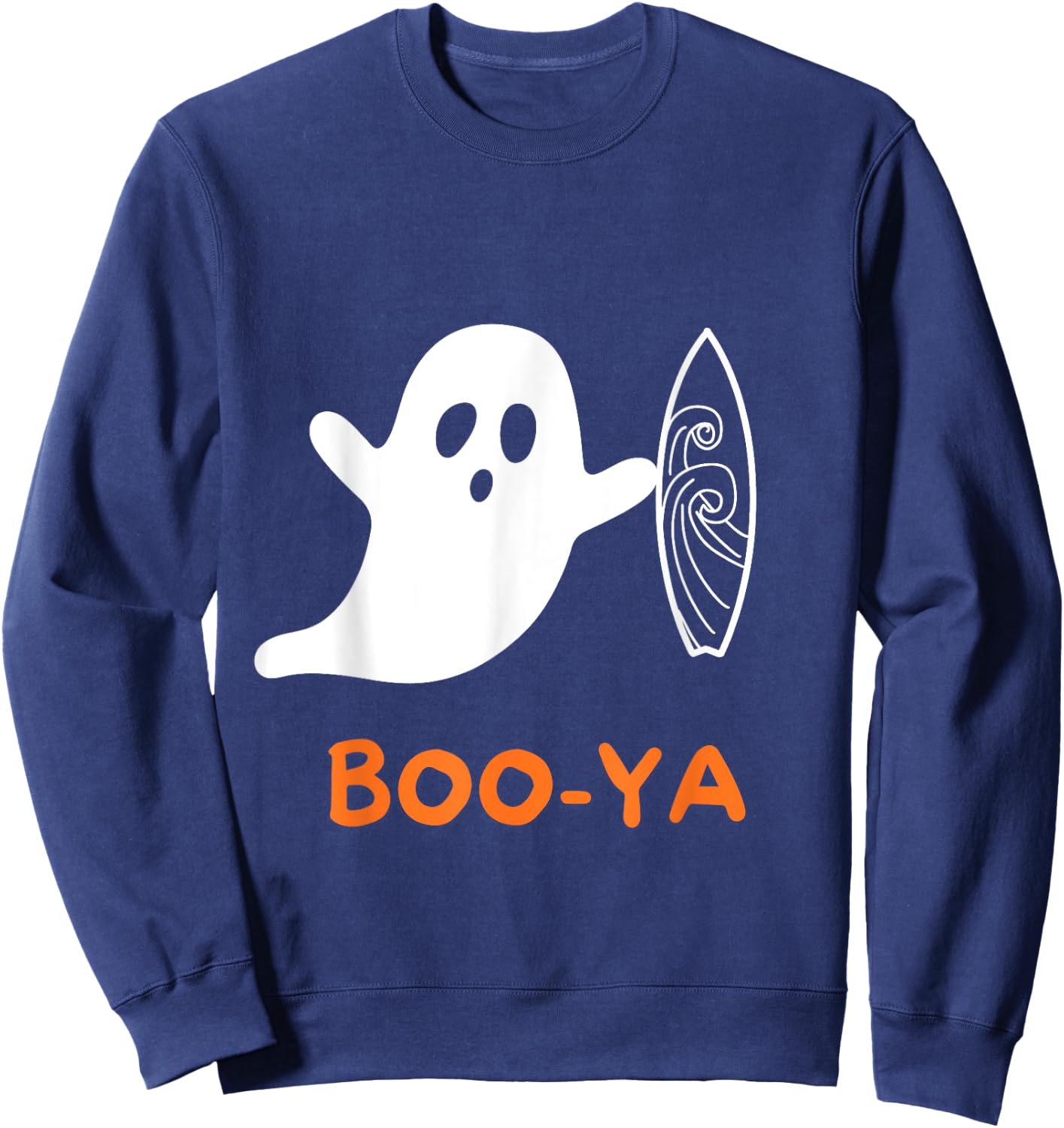 Funny Halloween Apparel Ghost Boo-ya Sweatshirt - Sweatshirt | Navy