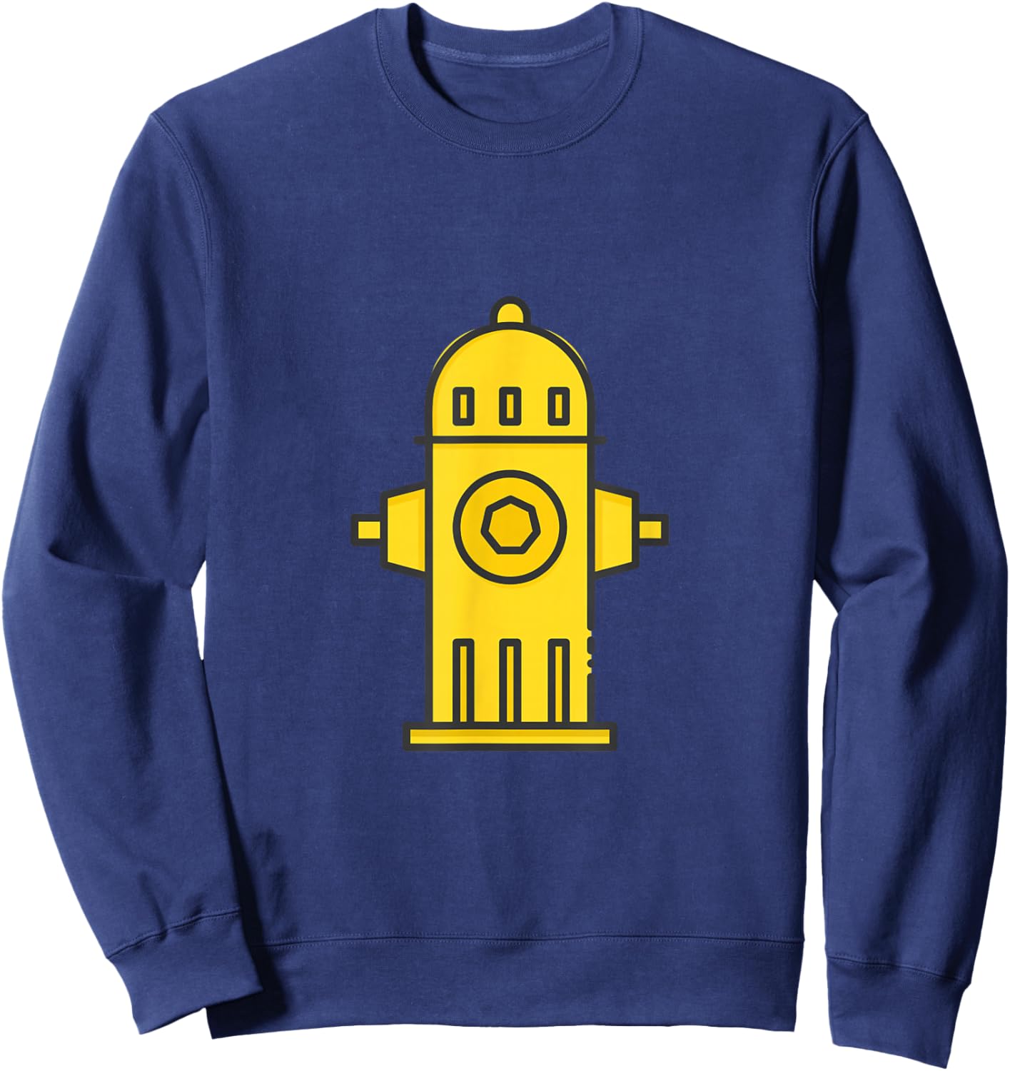 Yellow Fire Hydrant Sweatshirt - Sweatshirt | Navy