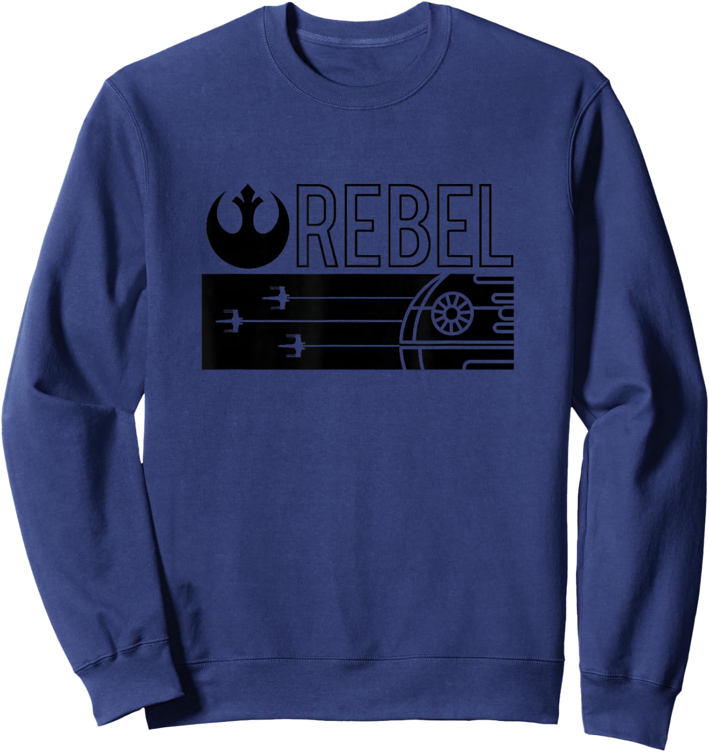 Star Wars A New Hope Classic Rebel Alliance Line Art Logo Sweatshirt - Sweatshirt | Navy