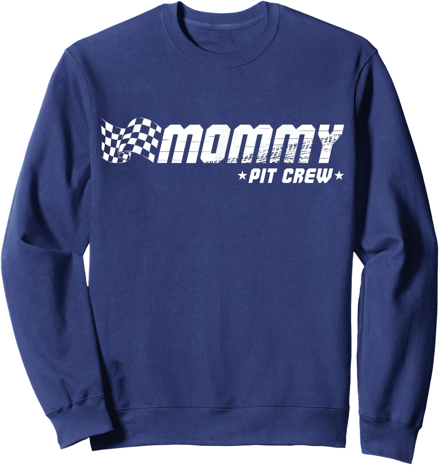 Mommy Pit Crew Race Car Birthday Family Racing Sweatshirt - Sweatshirt | Navy
