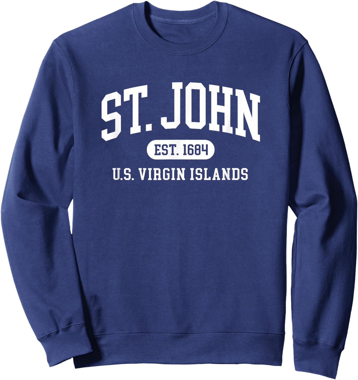 Vintage St John USVI Souvenir Throwback Retro Sweatshirt - Sweatshirt | Navy