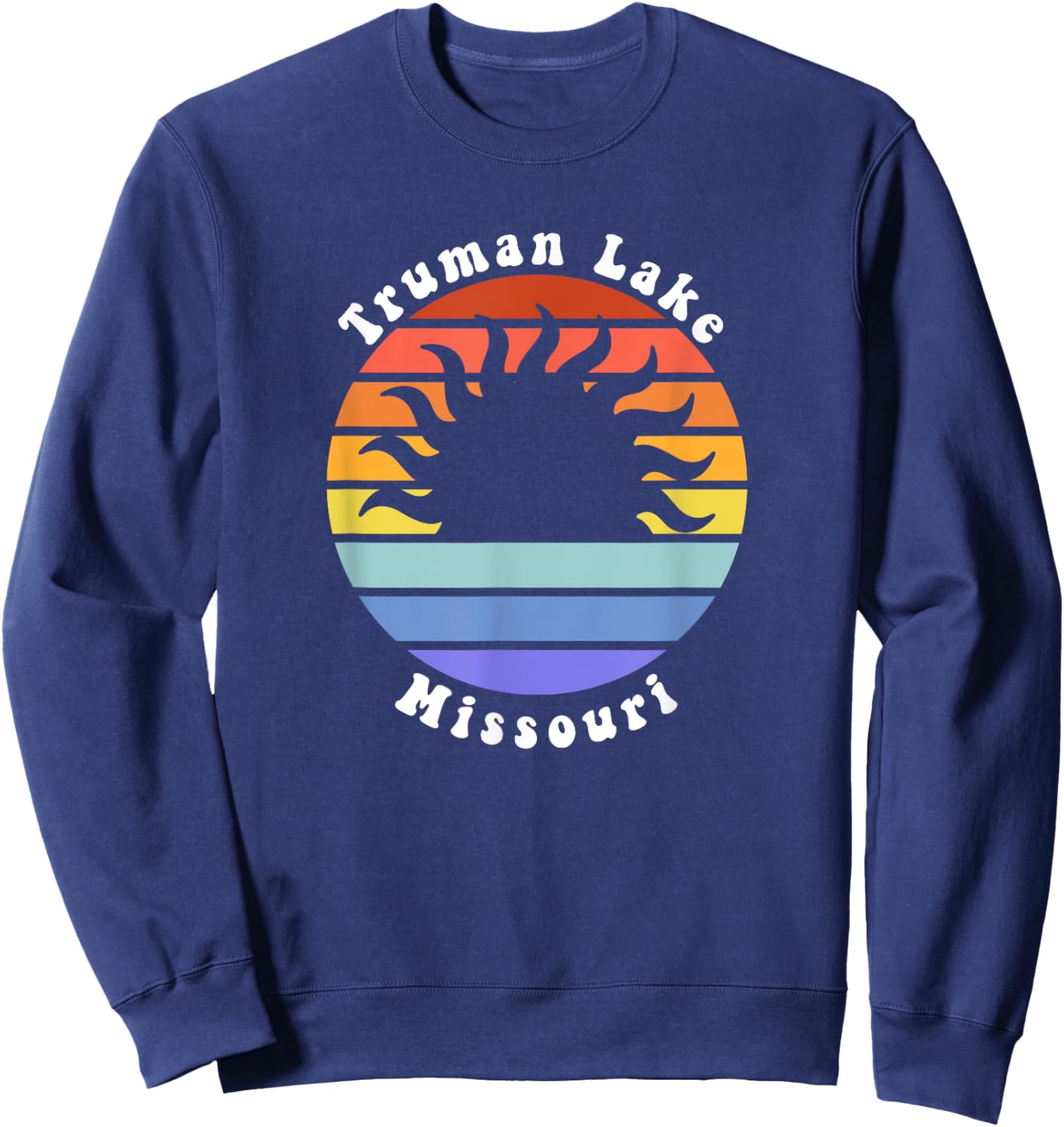 Truman Lake Missouri Sunrise Vacation Souvenir Sweatshirt - Sweatshirt | Navy