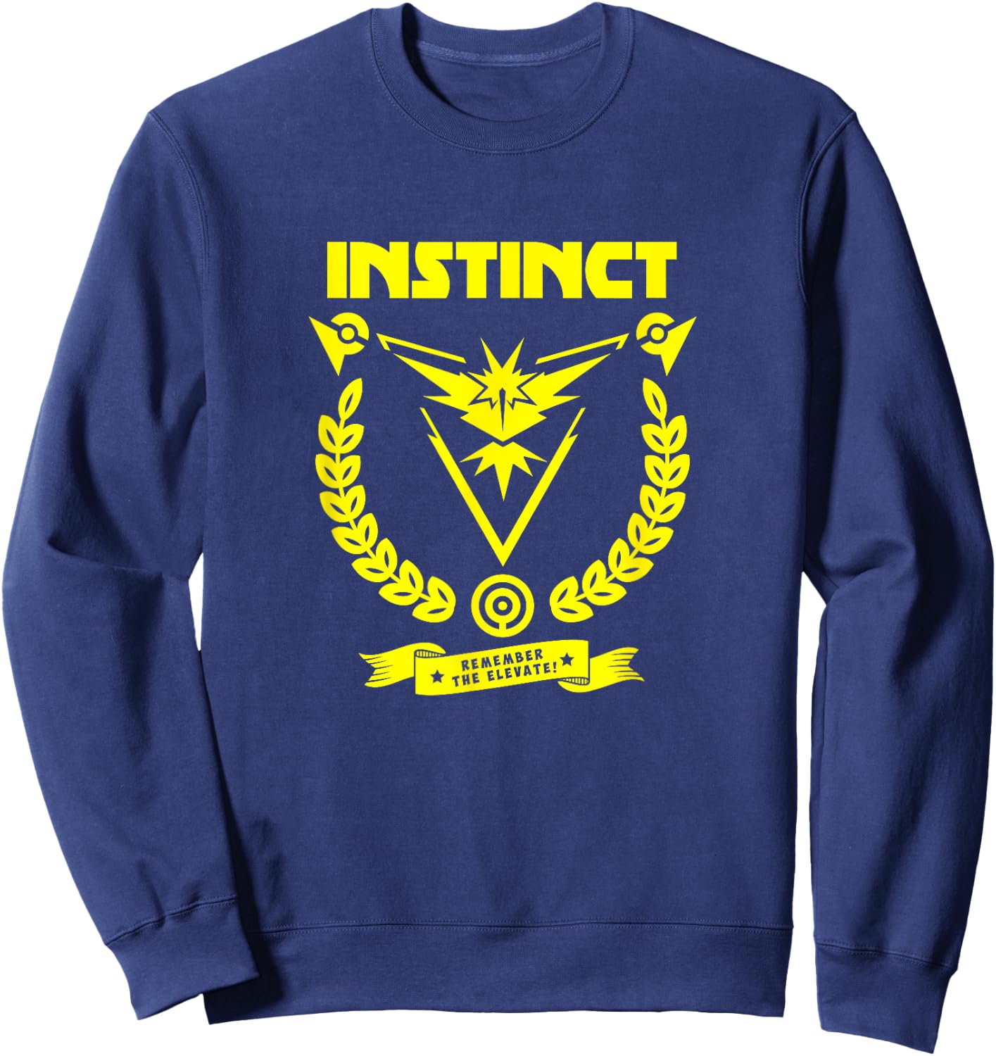 On The Level Designs Instinct Elite Elevate - Men's -Adults Black Small Classic Fit Short Sleeve Crew Collar Sweatshirt - Sweatshirt | Navy