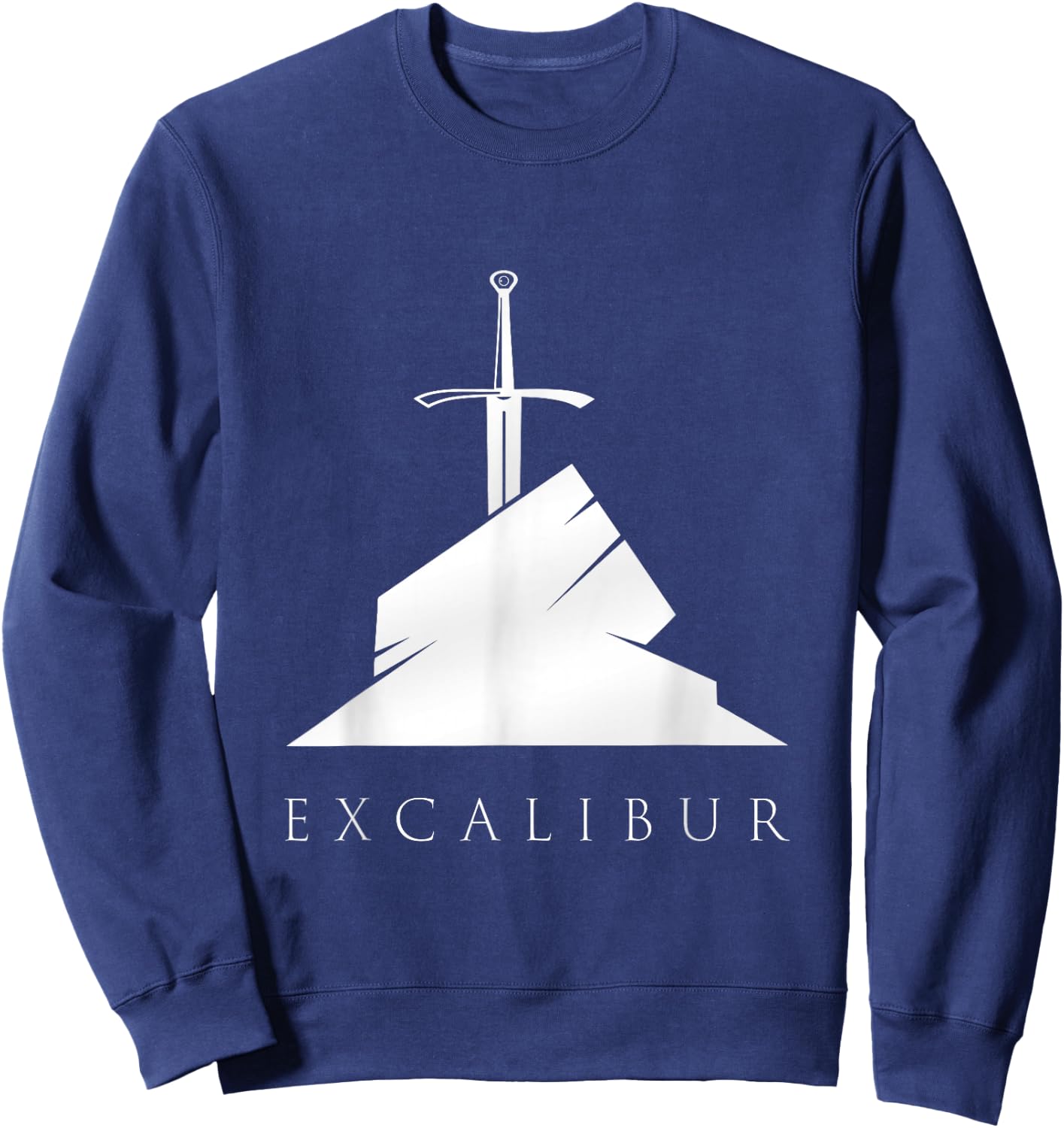 Excalibur The Legendary Sword in the Stone of King Arthur Sweatshirt - Sweatshirt | Navy