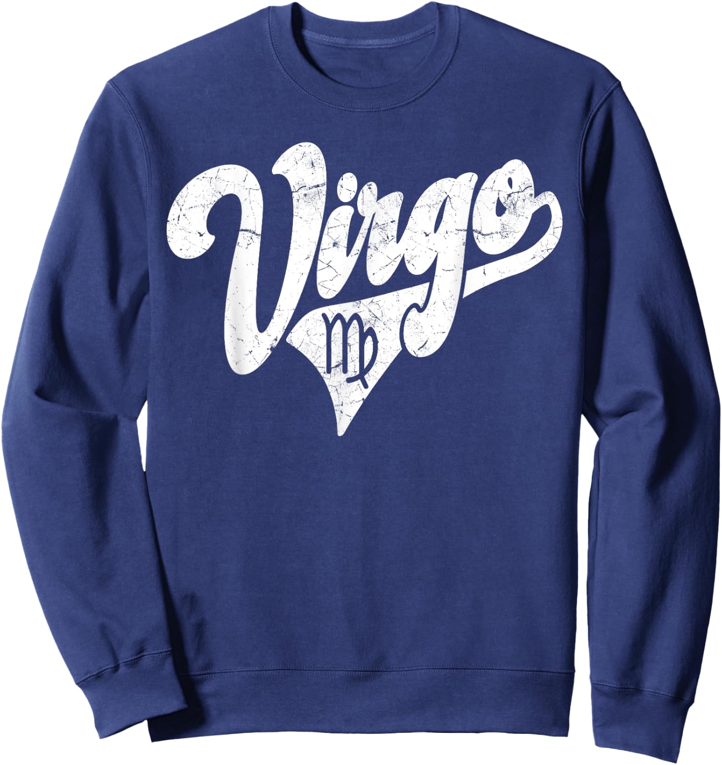 Virgo Retro Zodiac - Astrology - Horoscope, Virgo Sweatshirt - Sweatshirt | Navy