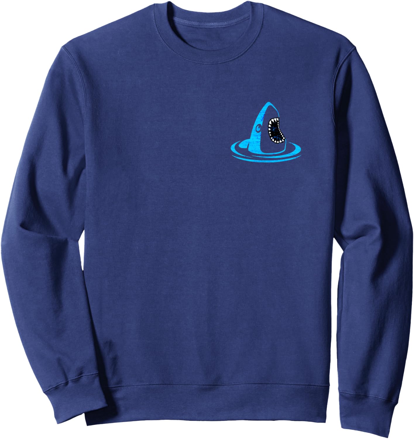 Front Back Tropical Vaporwave Palm Trees Surfboard Nautical Sweatshirt - Sweatshirt | Navy