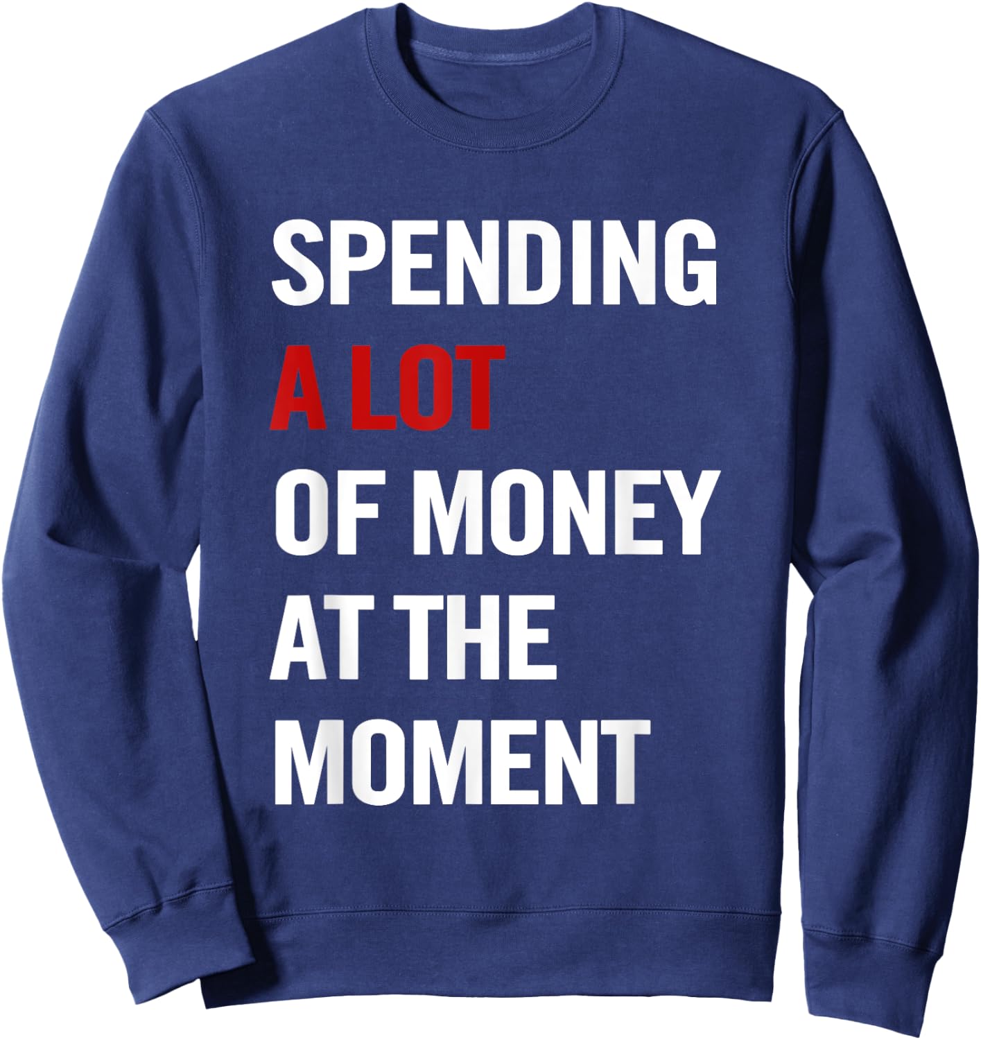Spending A Lot Of Money At The Moment Funny Quote Men Sweatshirt - Sweatshirt | Navy
