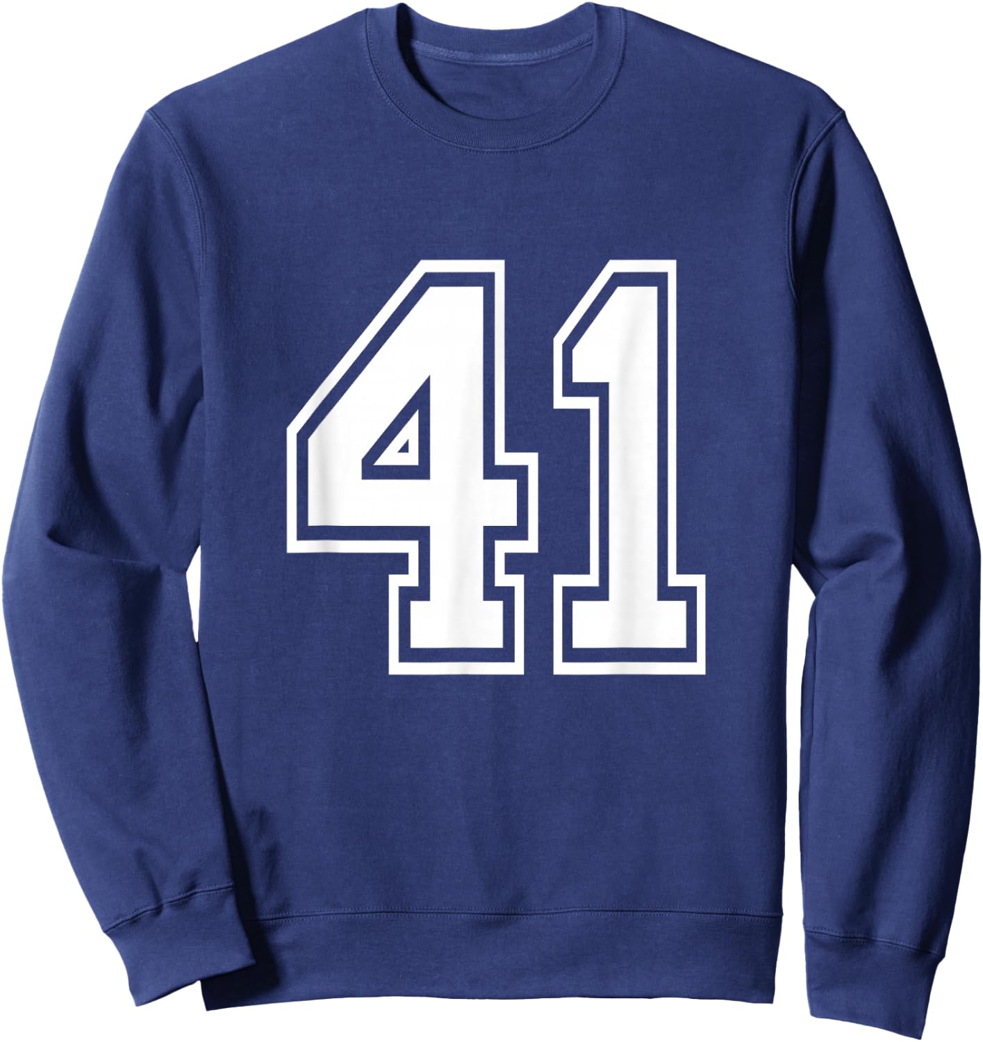 Number 41 Varsity Sports Team Jersey 41st Birthday 41 Years Sweatshirt - Sweatshirt | Navy