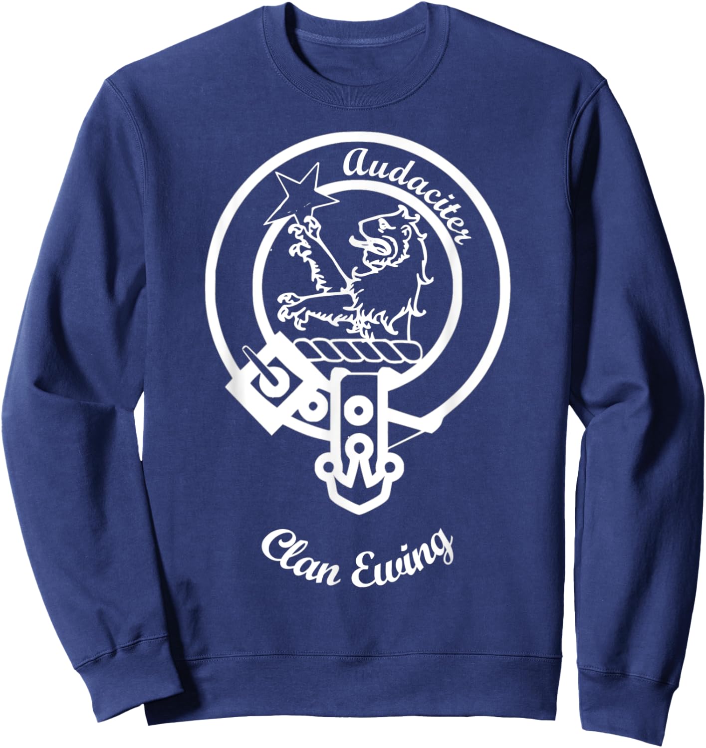Clan Ewing surname last name Scottish crest Sweatshirt - Sweatshirt | Navy