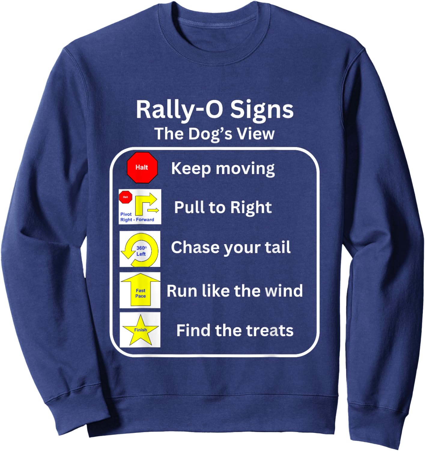 Funny Dog Rally Obedience Men Women Sweatshirt - Sweatshirt | Navy