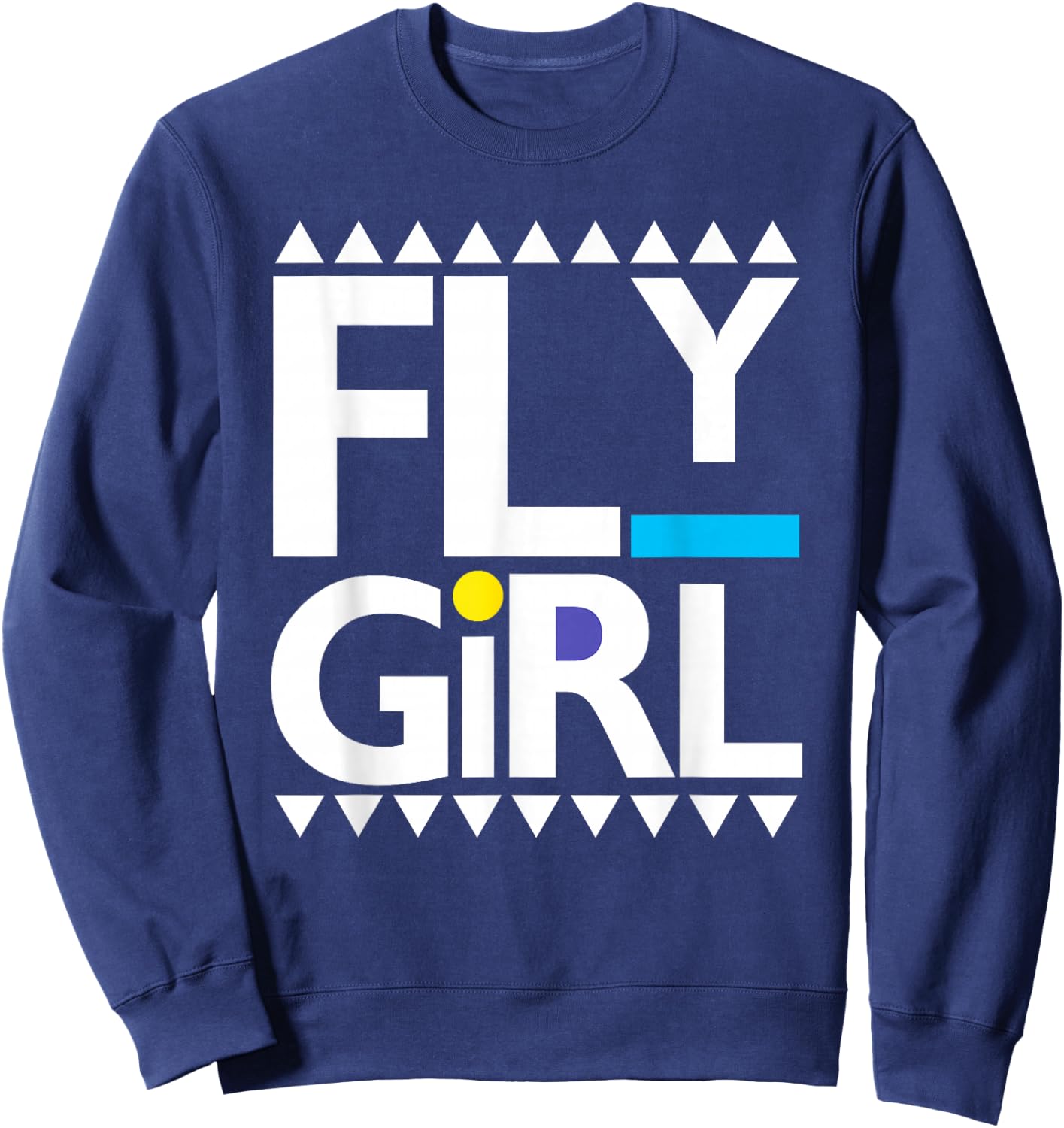 Fly Girl 80s 90s Old School Hip Hop Sweatshirt - Sweatshirt | Navy