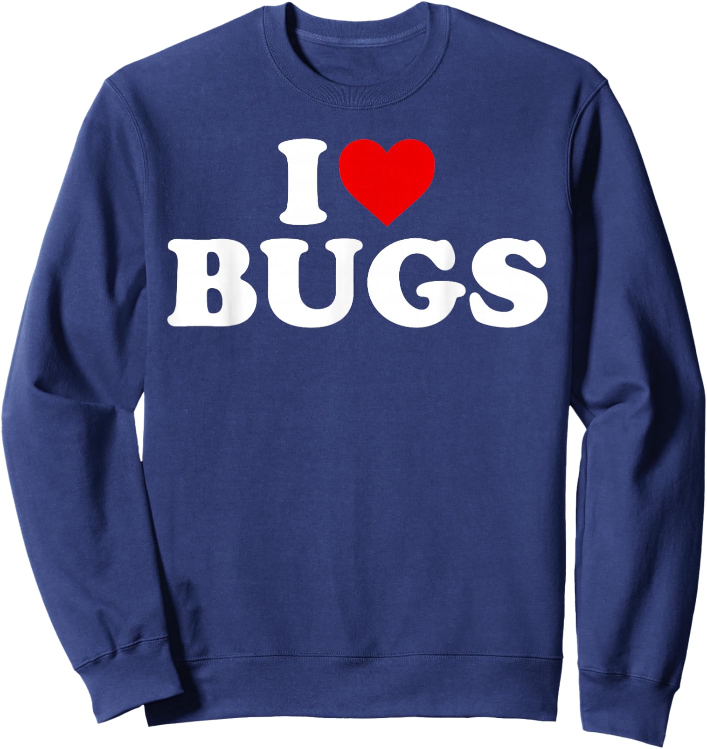 I Love Bugs - Heart Sweatshirt - Sweatshirt | Navy
