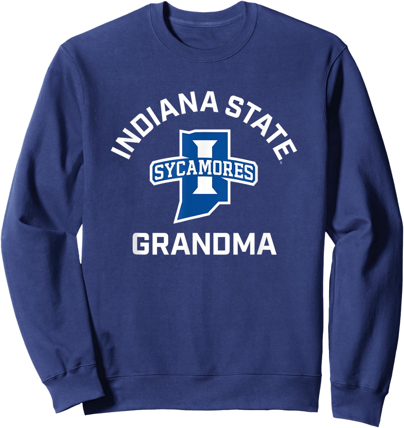 Indiana State University Sycamores Arched Grandma Sweatshirt - Sweatshirt | Navy