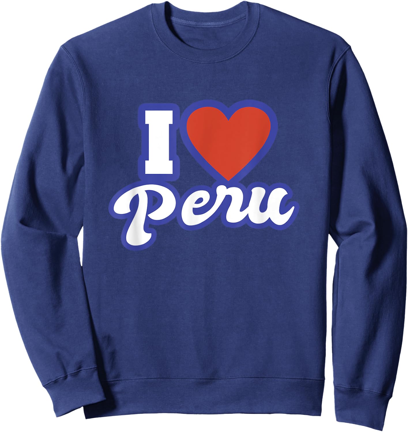 I Love Peru Sweatshirt - Sweatshirt | Navy