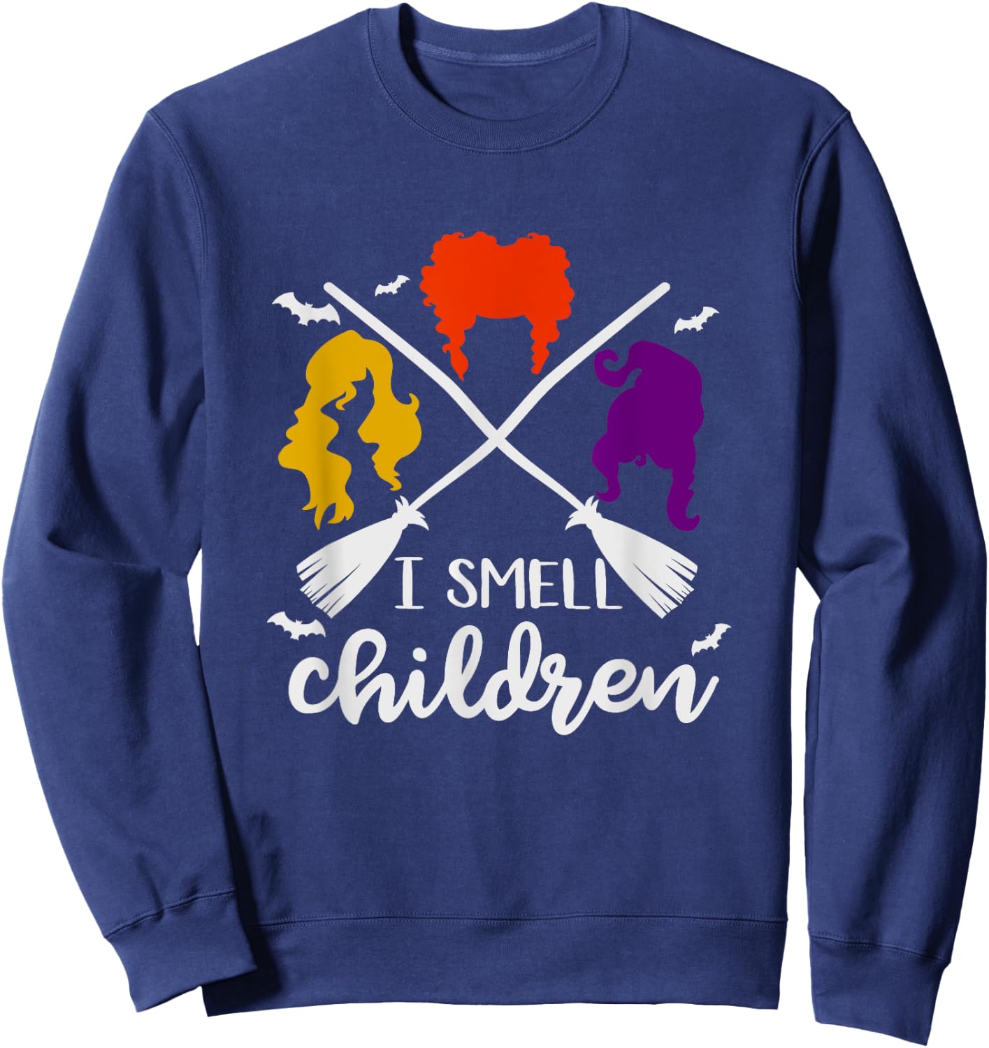I Smell Children Funny Witch Halloween Lazy Costume Gift Sweatshirt - Sweatshirt | Navy