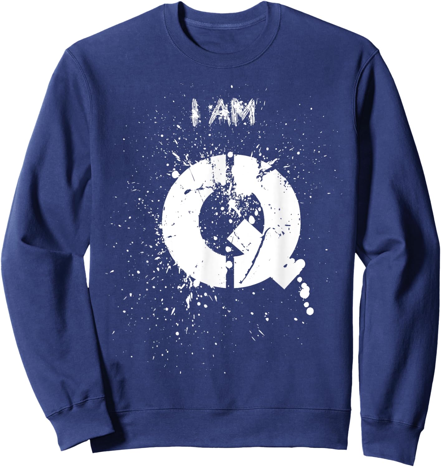 Unicorns and A-holes - Nerd Stuff i am q Sweatshirt - Sweatshirt | Navy