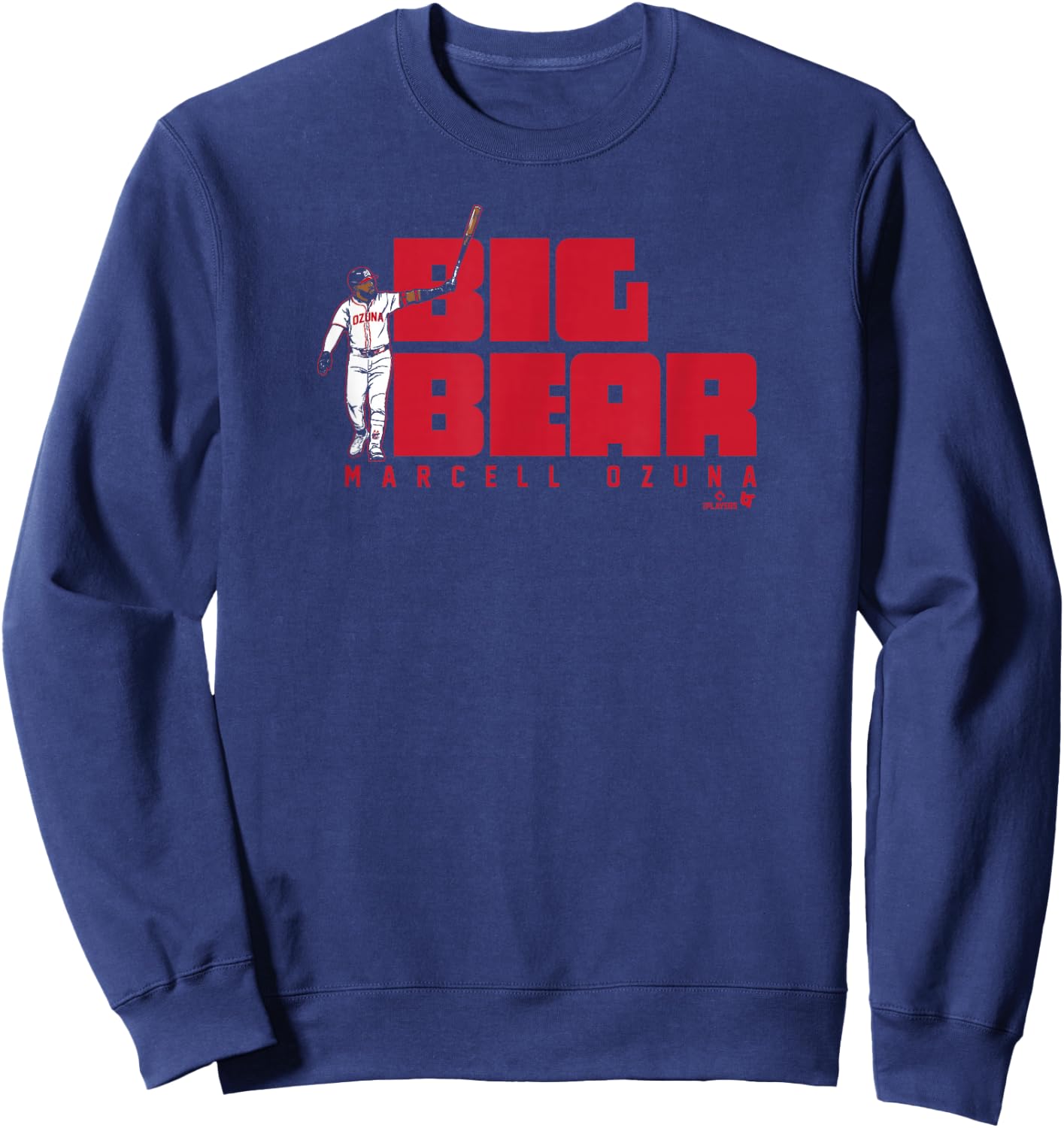 Marcell Ozuna - Big Bear - Atlanta Baseball Sweatshirt - Sweatshirt | Navy