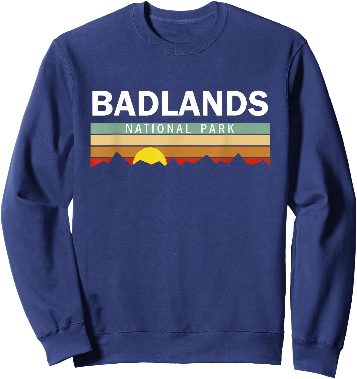 Retro Vintage Badlands National Park Sweatshirt - Sweatshirt | Navy