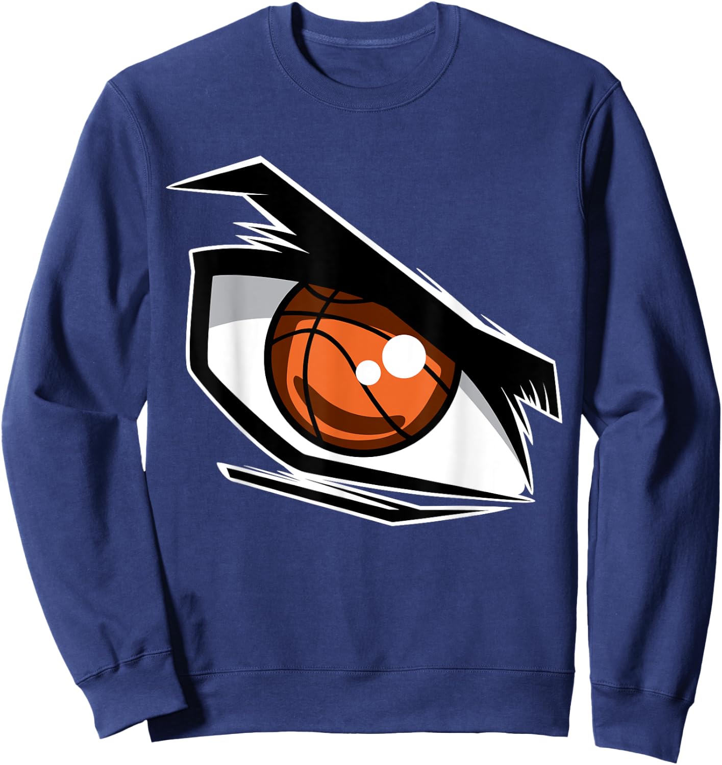Basketball Teens Boys Girls Anime Fan Angry Eye Graphic Sweatshirt - Sweatshirt | Navy