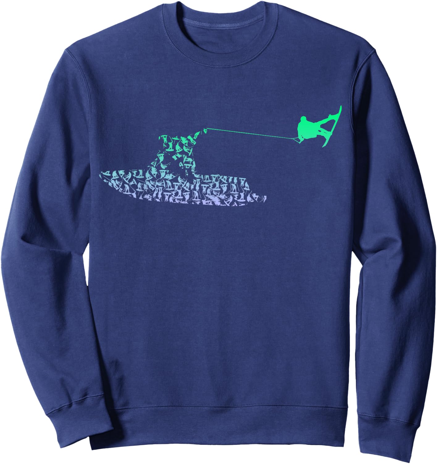 Boys Wakeboarder Shirt | Wakeboard Shirt | Wakeboarding , Small, Black Sweatshirt - Sweatshirt | Navy