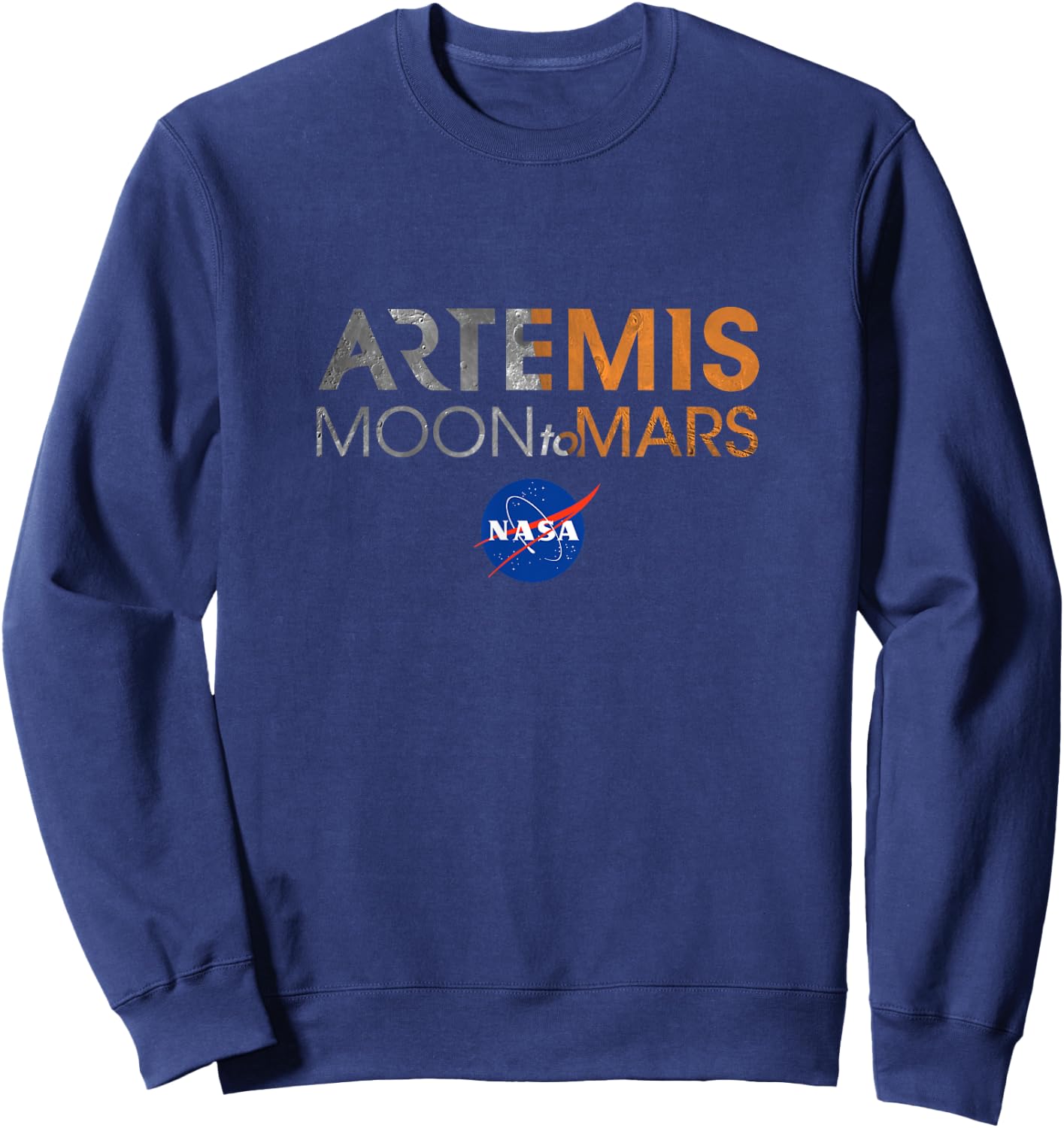 NASA Approved Artemis Moon To Mars Space Officially Licensed Sweatshirt - Sweatshirt | Navy