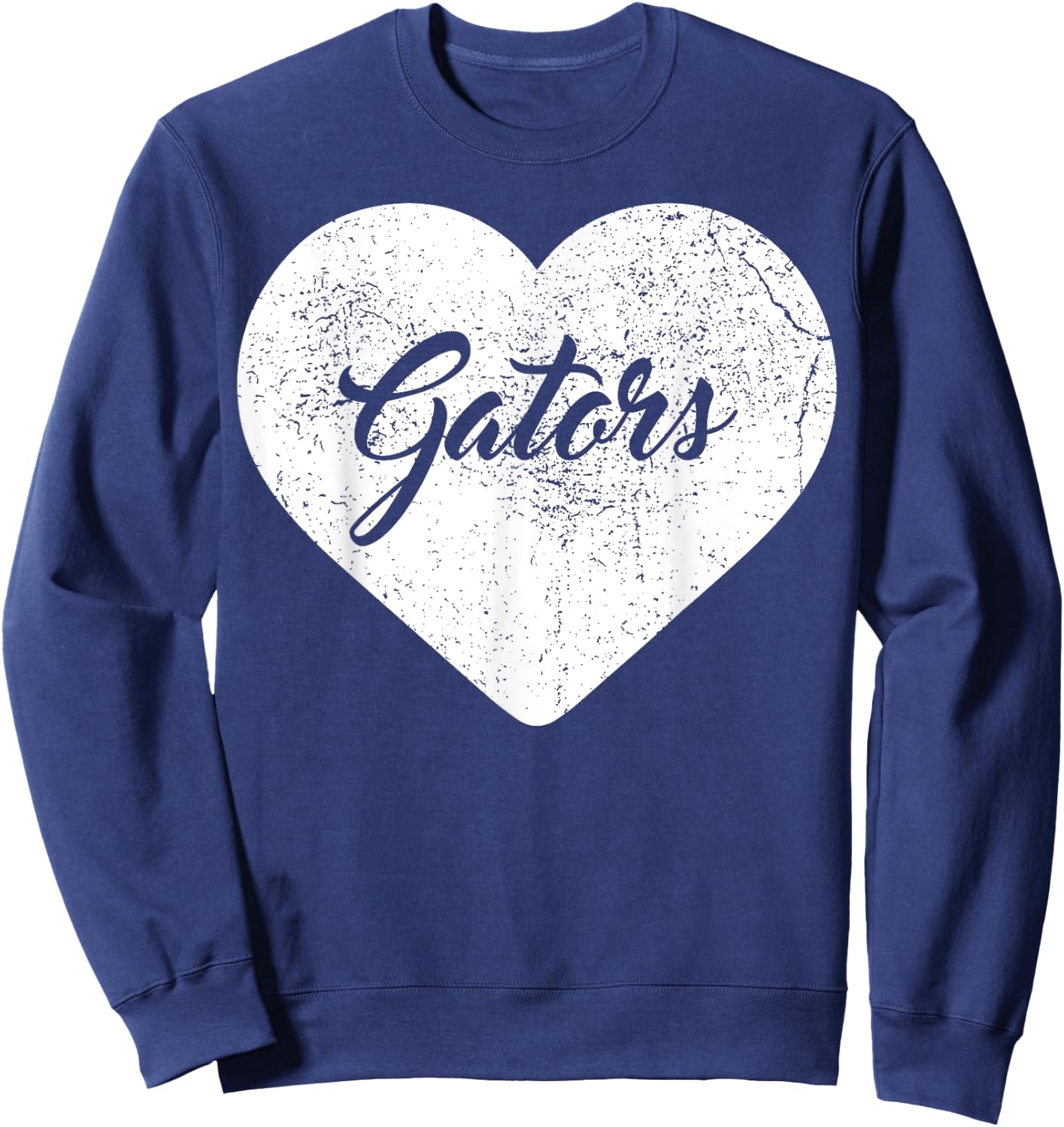 Gators School Sports Fan Team Spirit Mascot Heart Gift Sweatshirt - Sweatshirt | Navy