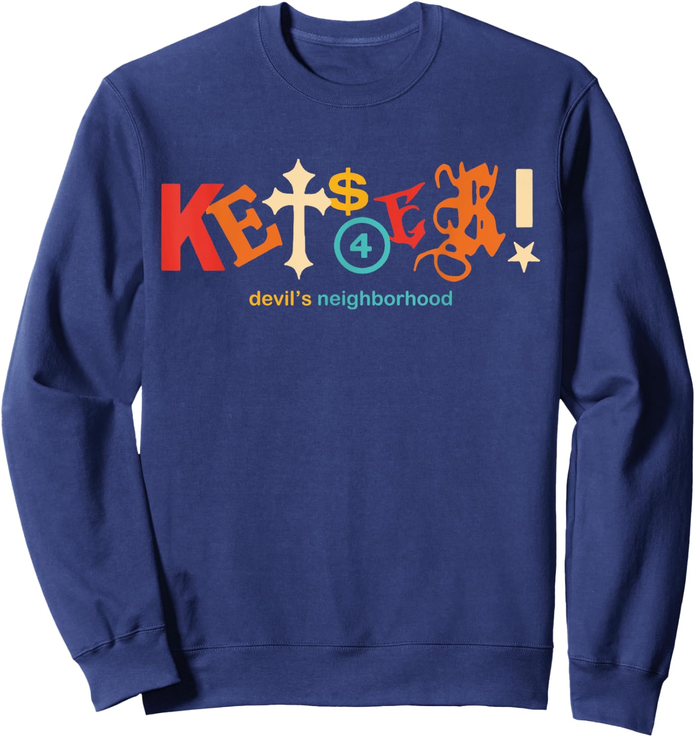 Kets4Eki Devils Neighborhood Retro Apparel Sweatshirt - Sweatshirt | Navy