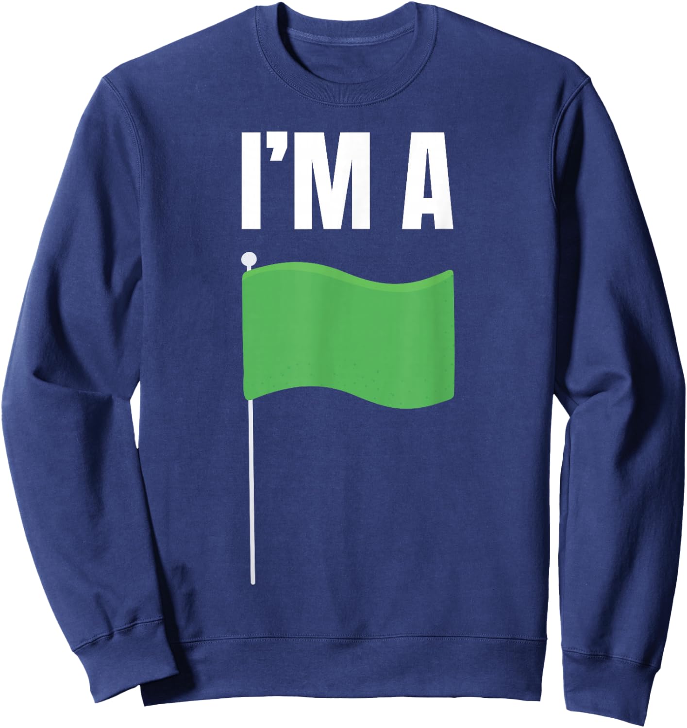 Boyfriend and Girlfriend Valentines Apparel -Adults Green Flag , Small, Black, Short Sleeve, , Letter Print Sweatshirt - Sweatshirt | Navy
