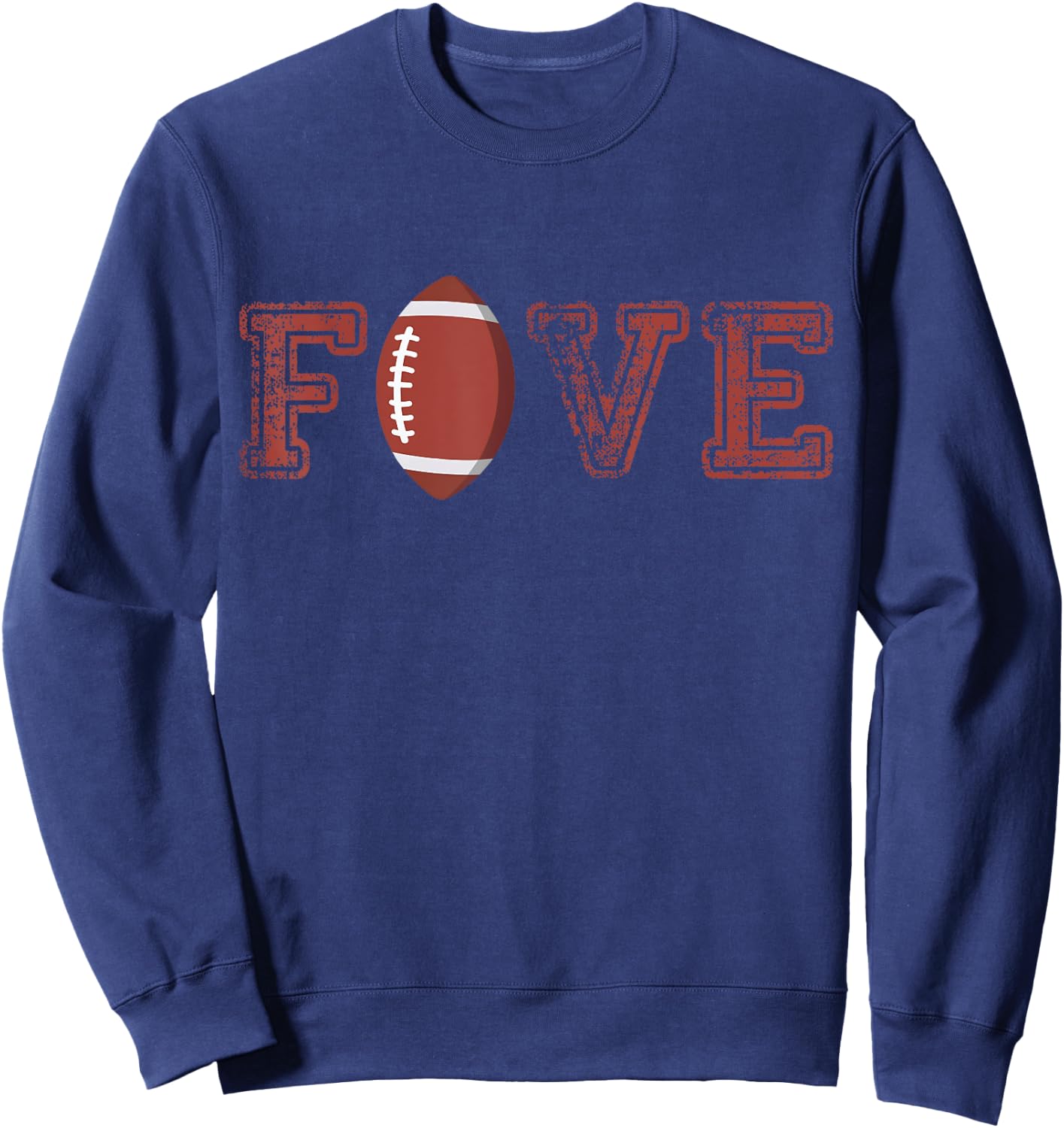 5th Birthday Boy Five Year Old Football 5 Matching Family Sweatshirt - Sweatshirt | Navy