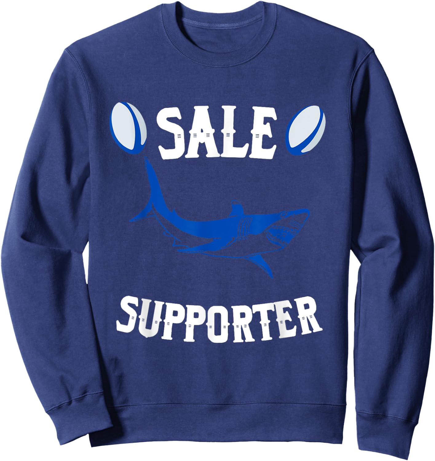 Sale Supporter Rugby Rugbyman Funny Rugby Ball Sweatshirt - Sweatshirt | Navy