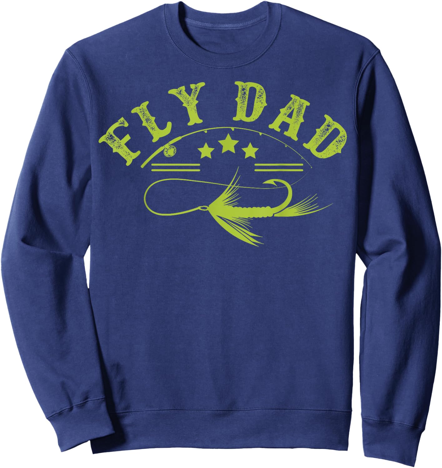 Dad Fly Fishing Fisherman Sweatshirt - Sweatshirt | Navy