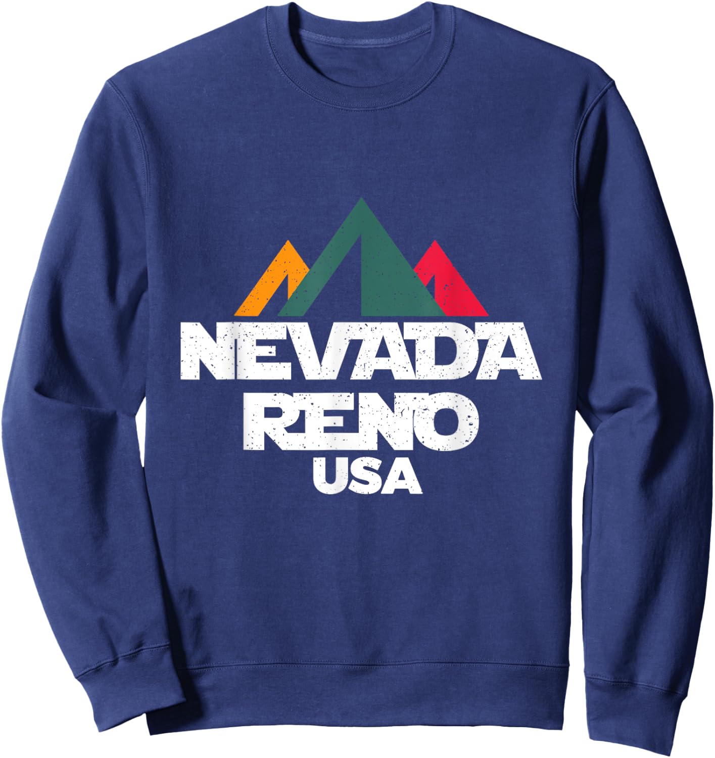 Vintage Retro Mountains Nevada Reno USA Vacation Hiking Sweatshirt - Sweatshirt | Navy