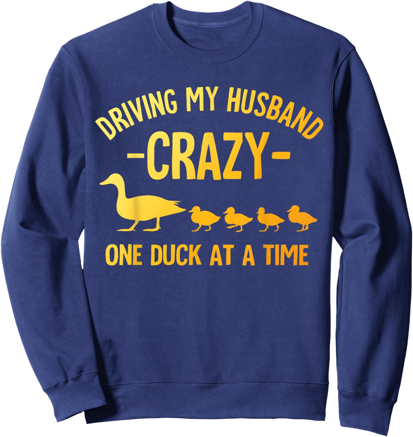 Funny Duck Mama Art For Wife Women Duck Themed Duck Lover Sweatshirt - Sweatshirt | Navy