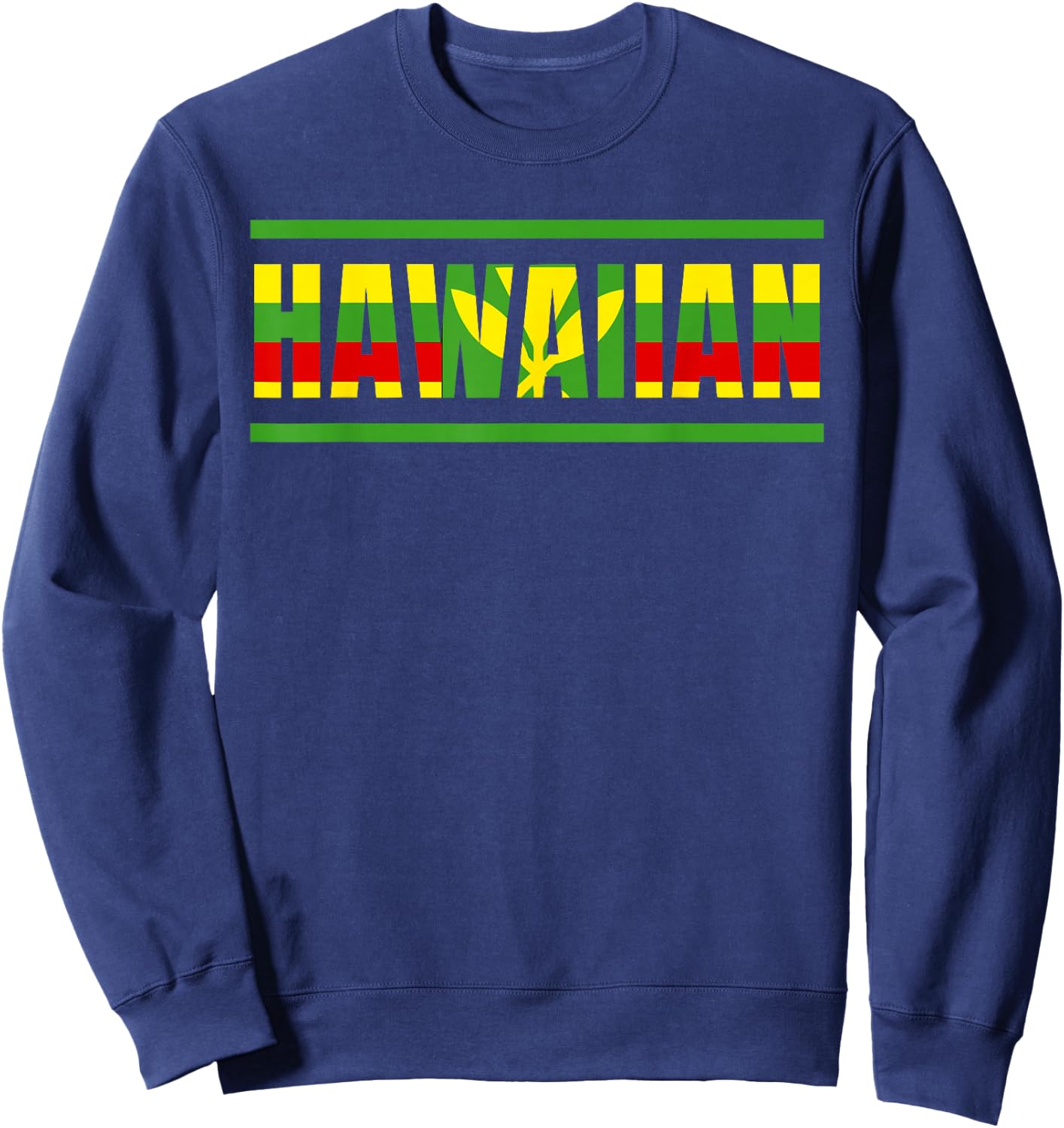 Kanaka Maoli Native Hawaiian Islands Hawaii Flag Sweatshirt - Sweatshirt | Navy