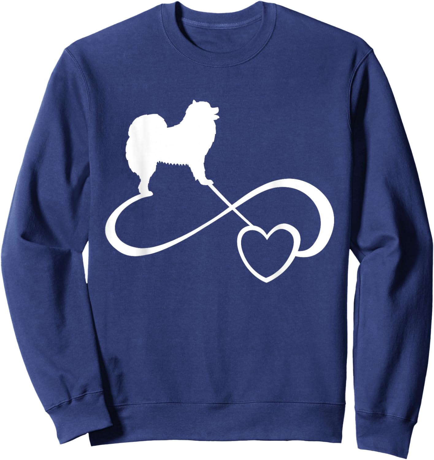 Samoyed Gift Dog Lover - Dog Breed Endless Love Heart Sweatshirt - Sweatshirt | Navy