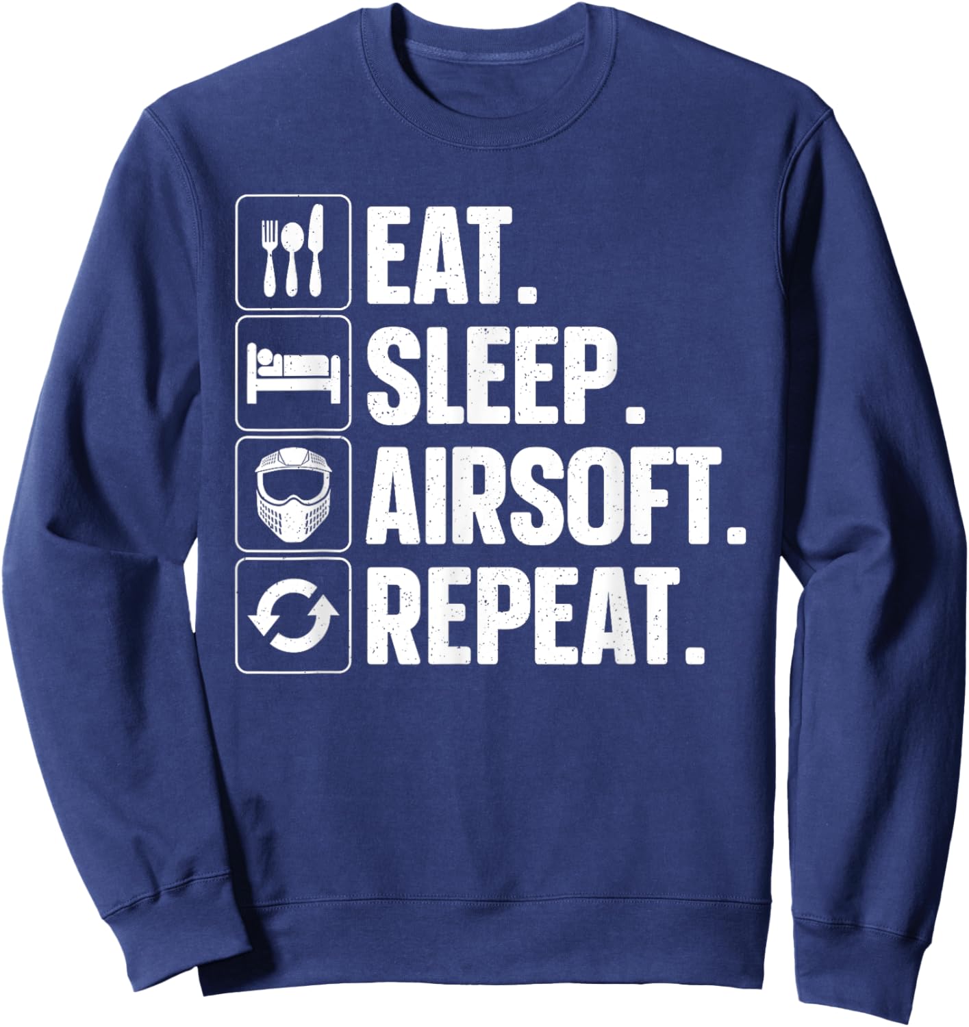 Best Airsoft Gift Airsoft Accessories & Stuff Airsoft Themed Black Small Modern Short Sleeve Lightweight, Classic fit, Durable for Airsoft Activities Sweatshirt - Sweatshirt | Navy