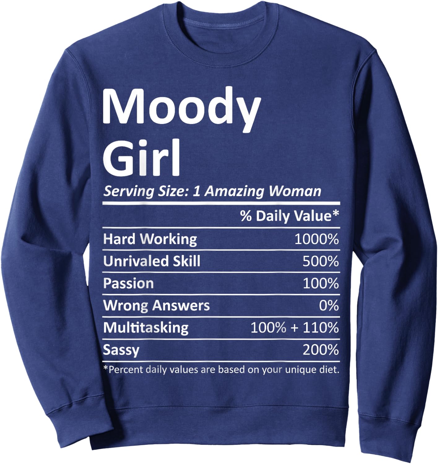 MOODY GIRL AL ALABAMA Funny City Home Roots USA Gift Sweatshirt - Sweatshirt | Navy