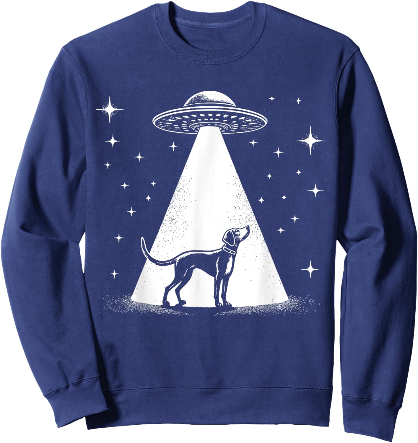 American Foxhound Mom Dad Dog - Funny Alien UFO Sweatshirt - Sweatshirt | Navy