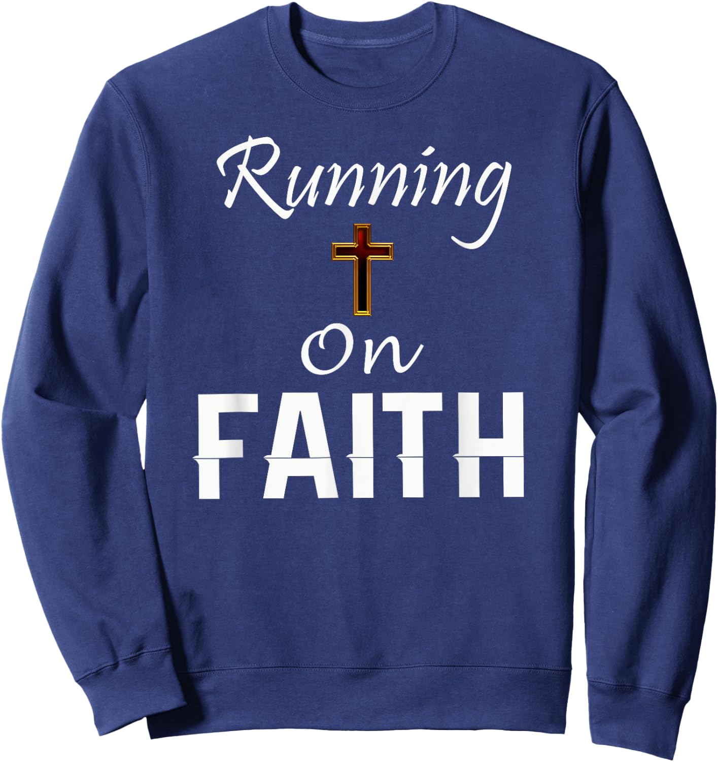 Running on Faith Runner Sweatshirt - Sweatshirt | Navy