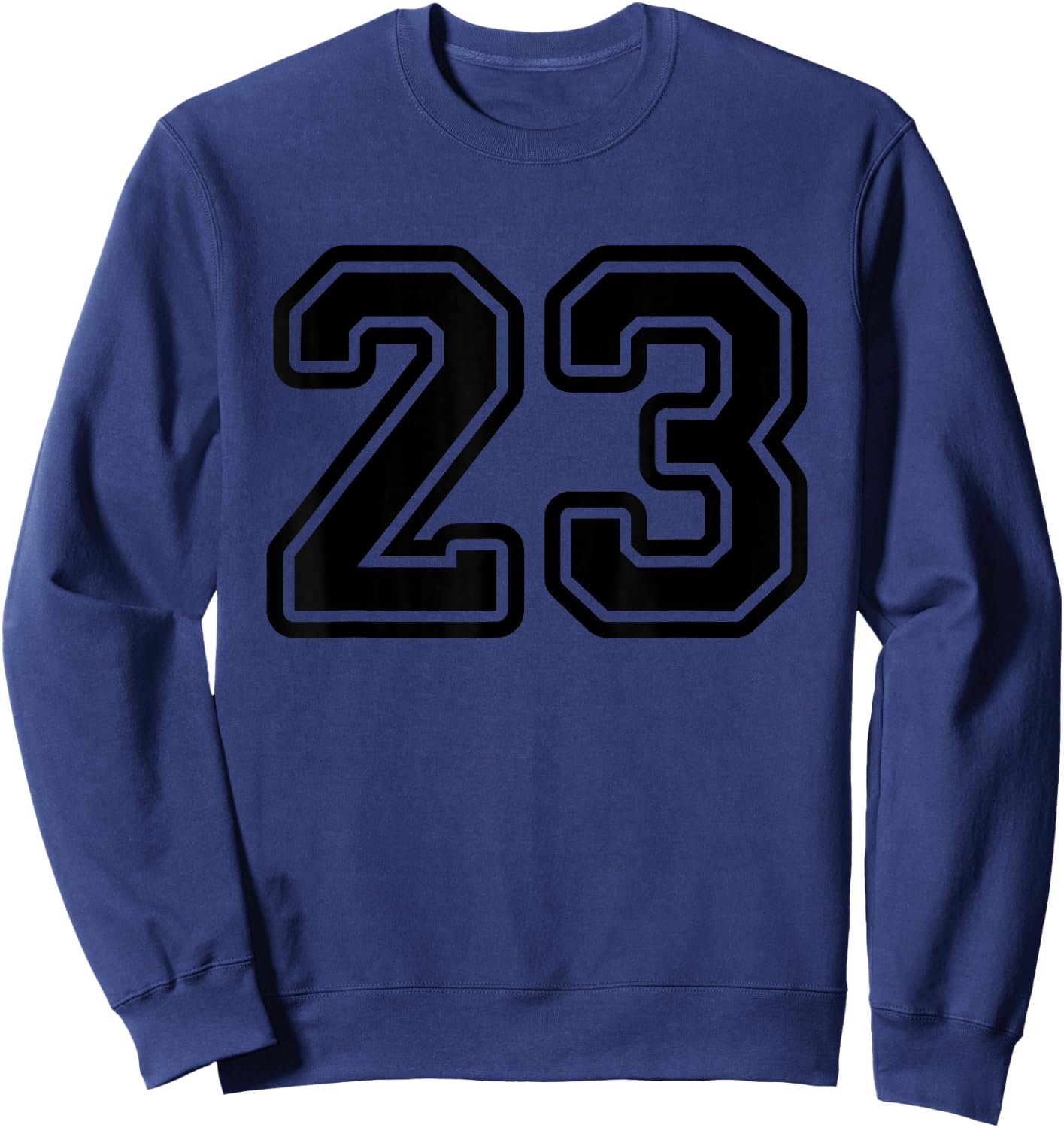 Number #23 Black Sport Varsity Number 23 Sweatshirt - Sweatshirt | Navy
