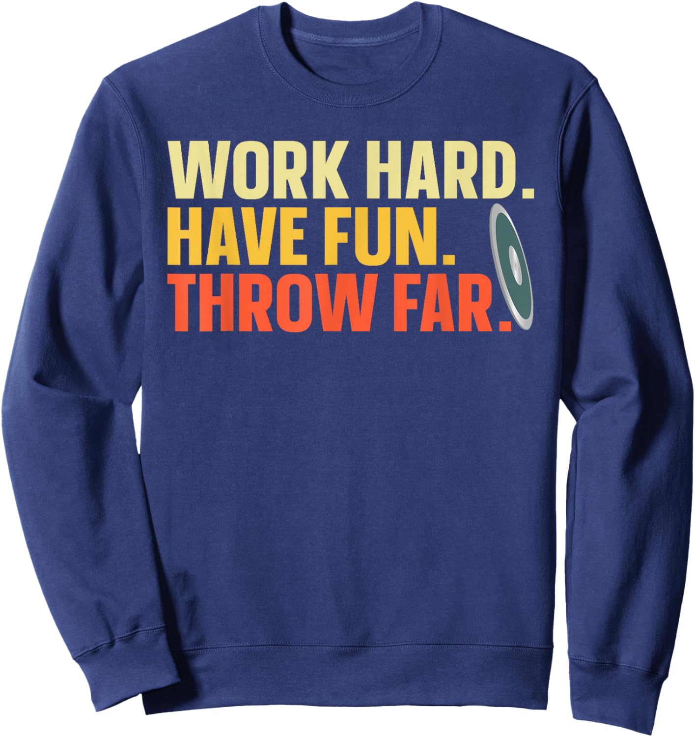 Best Discus Throwing Design Women Discus Thrower Sweatshirt - Sweatshirt | Navy