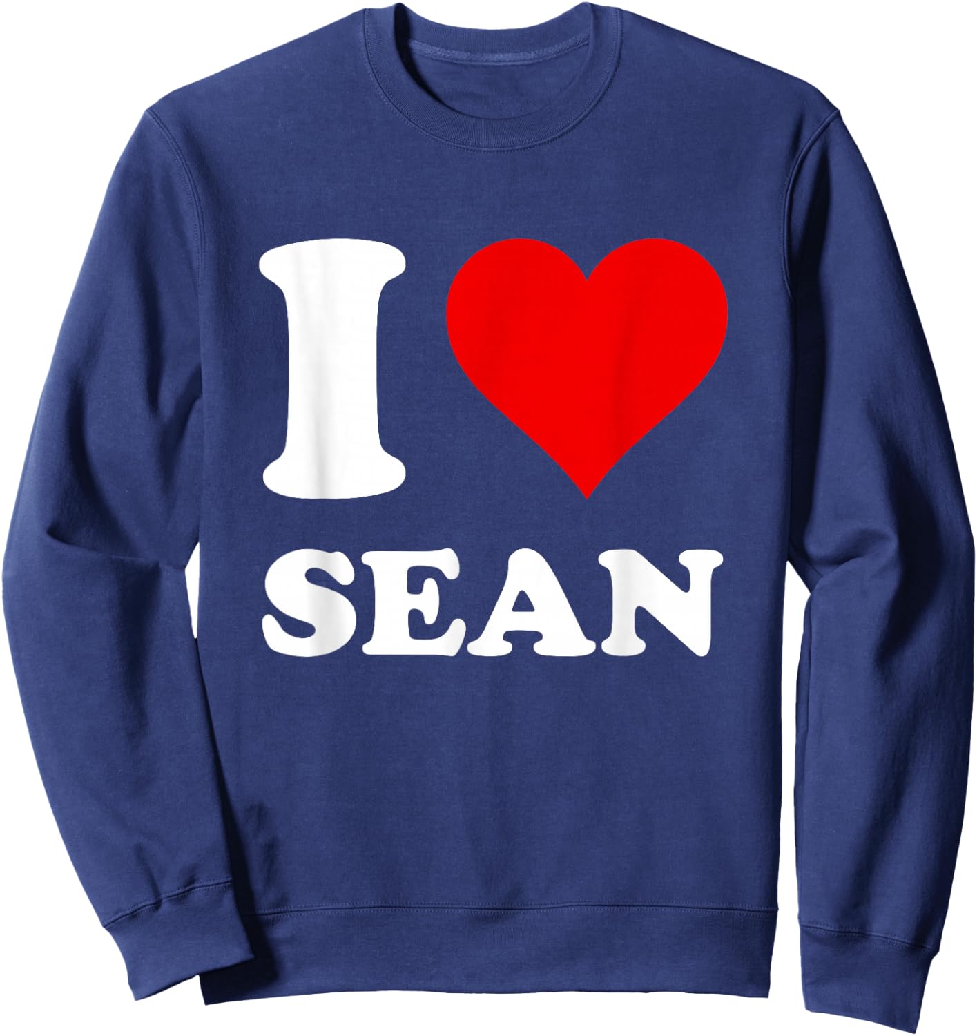 Red Heart I Love Sean Sweatshirt - Sweatshirt | Navy