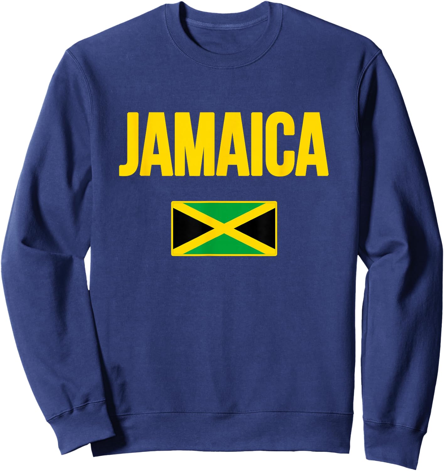 Jamaican Flag Jamaica Souvenir Love Travel Vacation Sweatshirt - Sweatshirt | Navy
