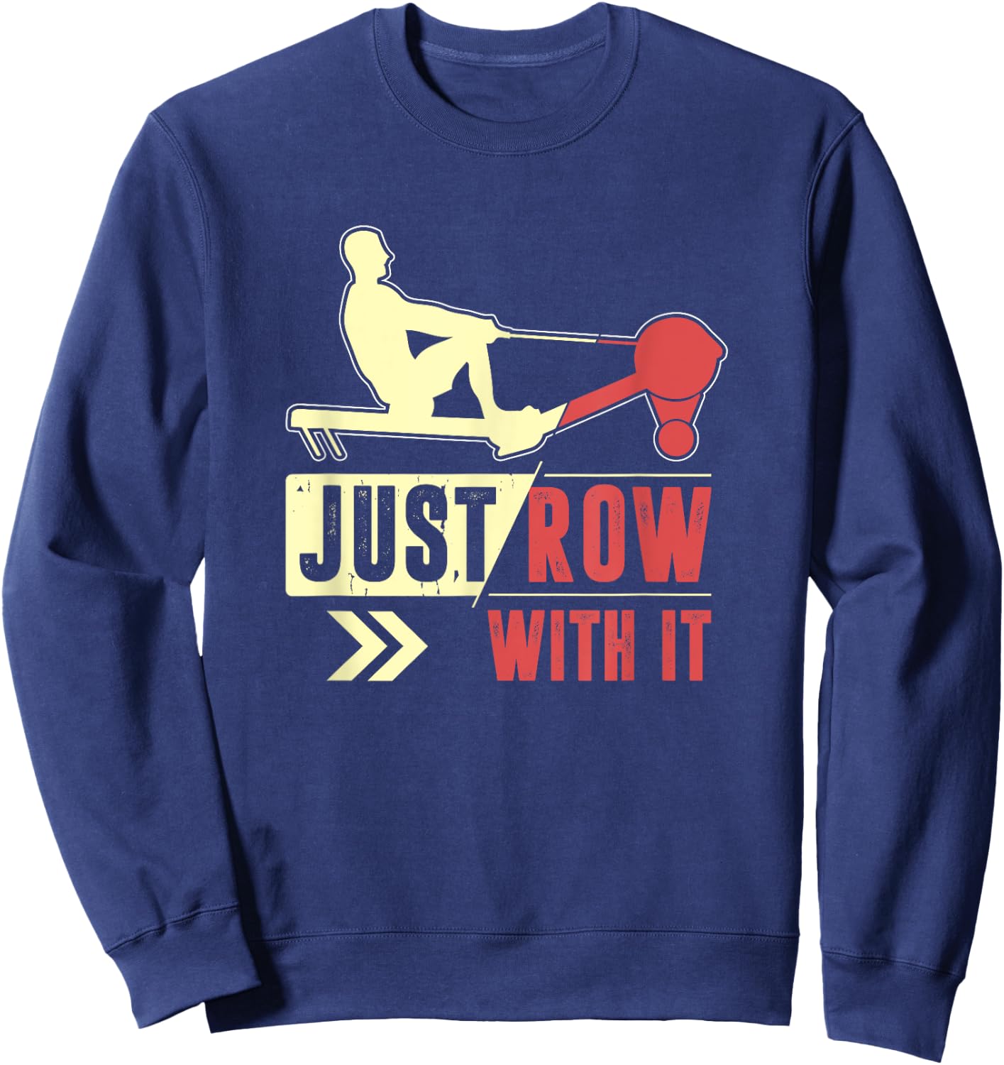 Indoor Rowing Machine Erg Workout Fitness Exercise Ergometer Sweatshirt - Sweatshirt | Navy