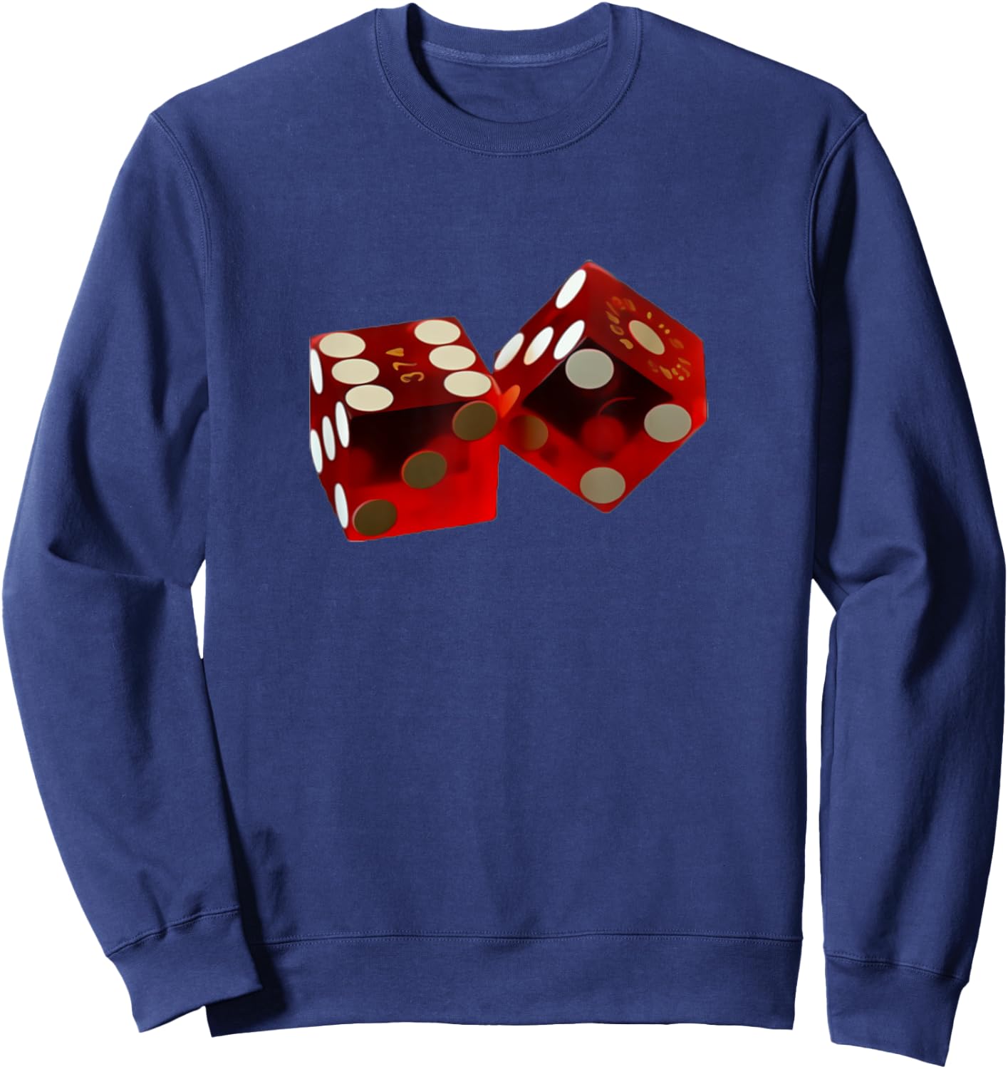 Casino Red Rolling Dice Sweatshirt - Sweatshirt | Navy