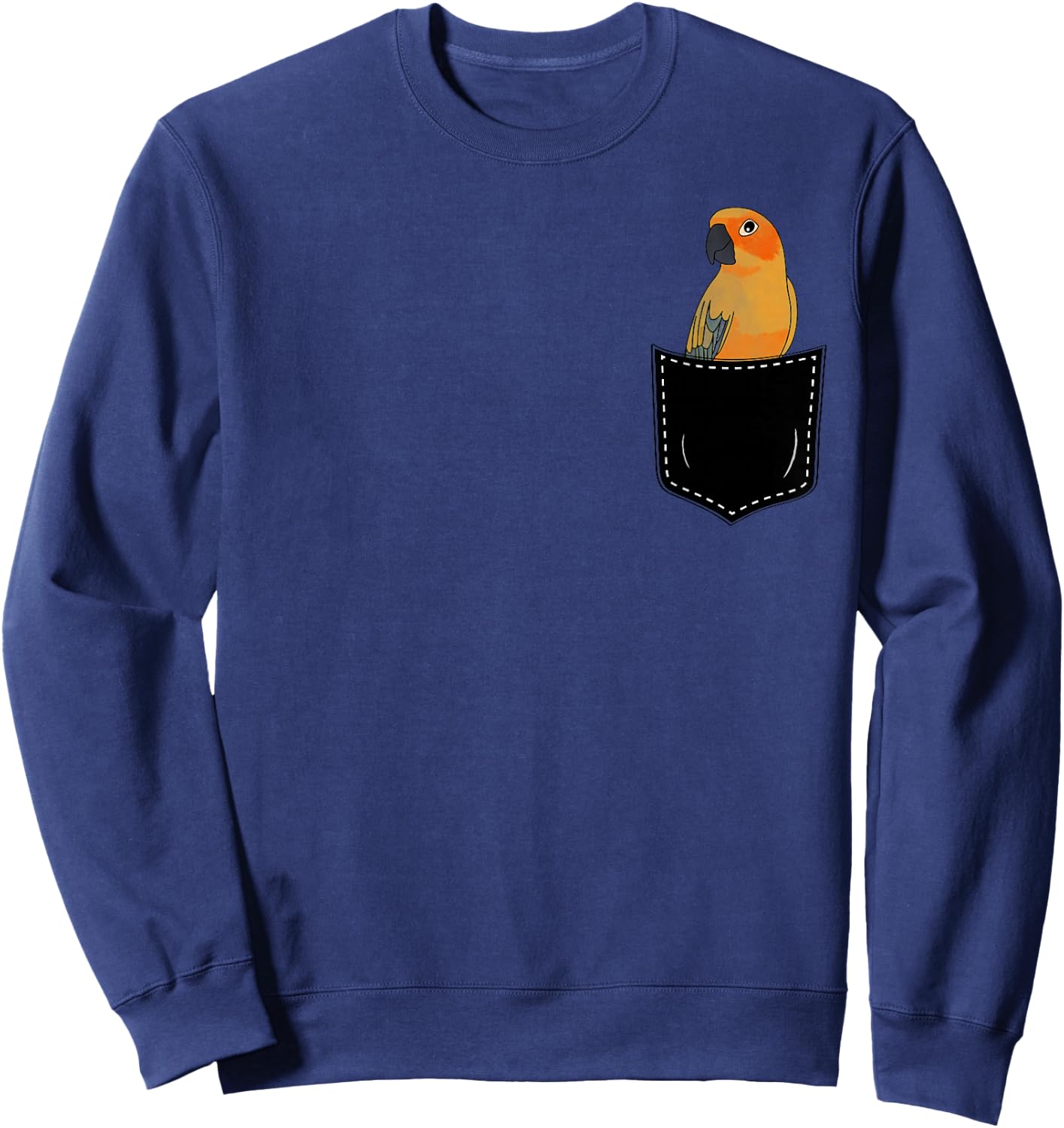 Pocket Sun Conure Parrot Sweatshirt - Sweatshirt | Navy