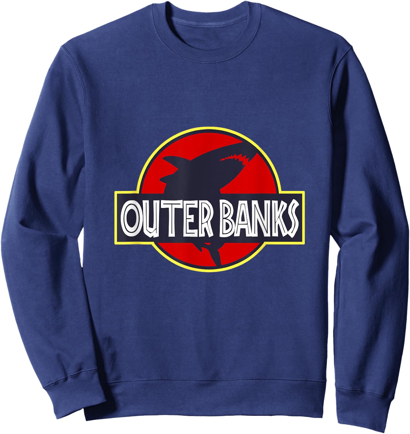OBX Shark Shirt: Outer Banks of North Carolina Sweatshirt - Sweatshirt | Navy